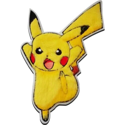 Cute Pokemon Pikachu Embroidery Patches For Clothing Applique Patch Embroidered Cloth Patch DIY Clothing Sewing Accessories