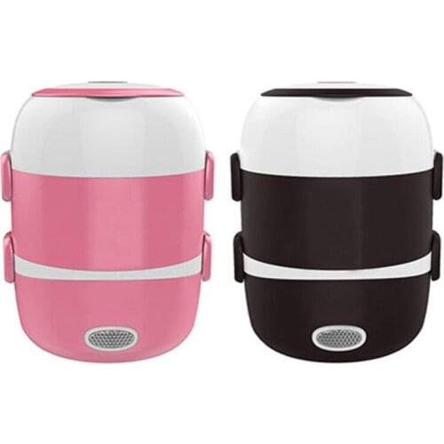 Mini Electric Rice Cooker Stainless Steel 2/3 Layers Steamer Portable Meal Thermal Heating Lunch Box Food Container Warmer