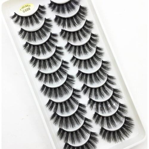 VIP MIX100/200/300 Boxes Eyelashes Natural Thick False Eye Lashes Mink Lashes Soft Fake Eyelash Wispy Makeup Cilios