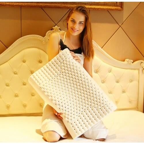 Pure Natural Latex Orthopedic Pillows Thailand Remedial Neck Protect Vertebrae Health Care Orthopedic Pillow Slow Rebound