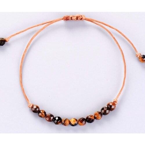 Girls Simple Bracelet Boho Natural Stone Adjustable Bracelet Best Friends Bead Sister String Bracelet Dropshipping