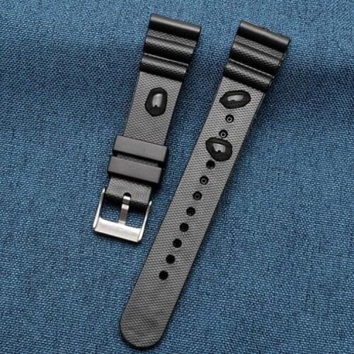 22mm Silicone Watch Band Wristband For No. 5 New Canned Watch SUBMARINER Man Watch Strap