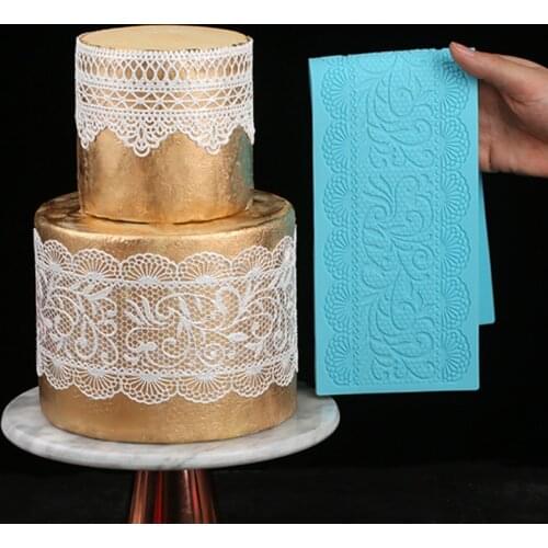 Flower Border Silicone Mold Lace Mat Fondant Cake Decorating Tool Chocolate, Gumpastes Mould, Sugarcraft Bakeware