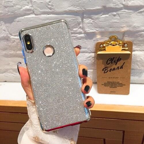 Plating Glitter Bling Silicone Phone Case for xiaomi mi mix 2 2s 8 SE 6 6X A2 A1 5X Redmi Note 4 4X 5 6 Pro 5A Prime 5 Plus Case