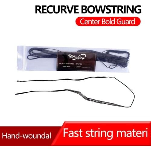 50 size outdoor black bow for straight bow, reverse bow, archery, hunting nylon replacement arrow string durable bow string adju