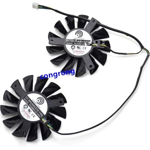 Cpu Cooling Fan For MSI R6850 R6870 R6790 460GTX 560GTX 570GTX 580GTX Brushless Cooler Radiators PLD08010S12HH