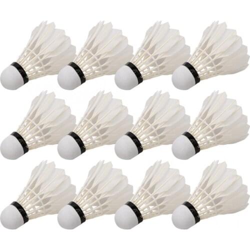 5/12PCS Badminton Balls Duck Feather Shuttlecocks Outdoor Indoor Training Sports Practice Tool