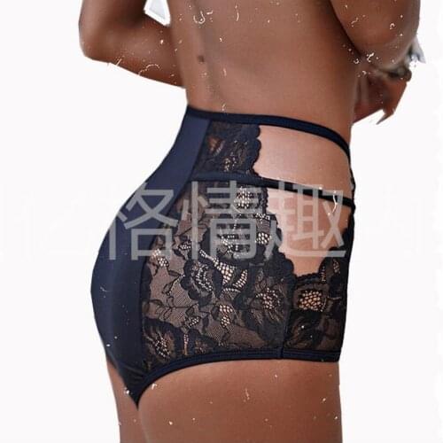 High Waist Mesh Sexy Women Underwear Vintage Transparent Panties Sex Hot Lace Hollow Out Seamless Briefs Lingerie Tanga S1270