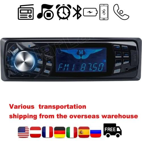 High quality 1 Din 12V SD USB MP3 player Bluetooth FM Aux Input Receiver Electronics Auto Car Radio remote control