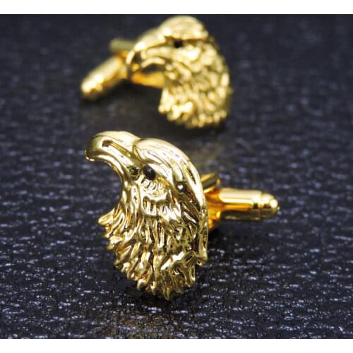 As high quality gold eagle Cufflinks brand new fashion jewelry brand Animal Cufflinks mens Wedding Shirt badge pin gift