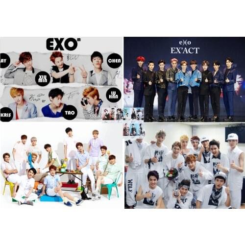 EXO 1Poster Clear Image Wall Stickers Home Decoration Good Quality Prints White Coated Paper home art Brand MU48