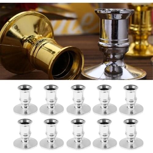 10pcs Plastic Pillar Candle Base Electronic Taper Candle Stand Holder Candlestick