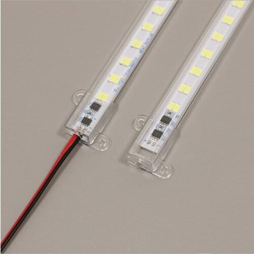 100pcs 50cm 100cm SMD 5730 144smd/m warm white Pure white Super Bright AC 220V 240V LED Bar Light Hard Led Strip light
