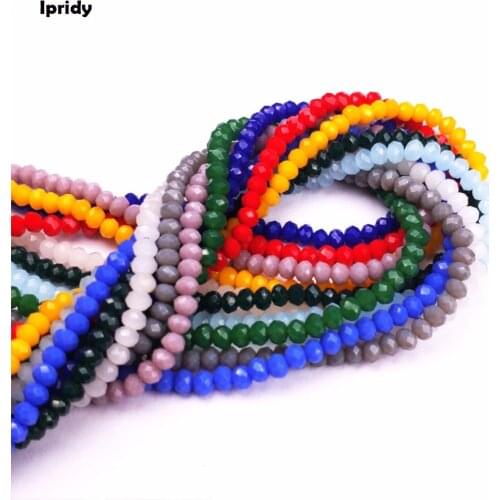 150pcs/lot 2mm/3mm/4mm 48 Cutting Tyre Crystal Beads Charm Faceted Glass Beads Loose Spacer Bead for DIY Jewelry Making