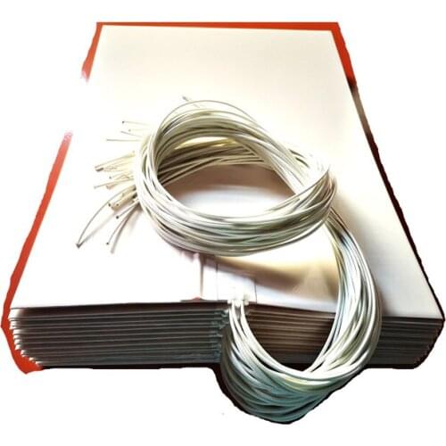 240v 150w 340*420*1.5mm White Silicone Rubber Heater adhesive 1 side 1000mm lead out from middle of 340mm side