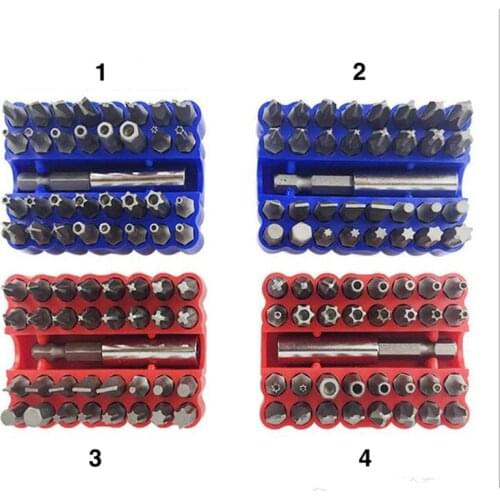 33pcs Hex Star Spanner Tri Wing Electric Screwdriver Extension Holder Bit Magnetic Security Tamper Proof Bit Set 47*68mm