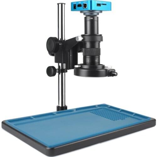 38MP 2K HDMI USB Industrial Electronic Digital 180X Video Microscope Camera Set for Phone PCB SMD CPU Soldering Watch Repair