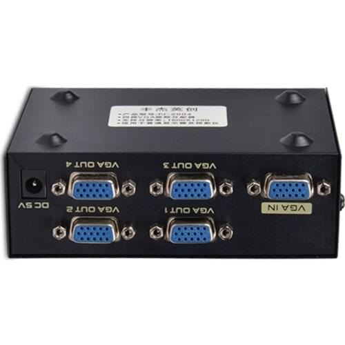 4 Port VGA Frequency Divider 200Hz Video Splitter High Frequency 1600*1280 25m 77HA