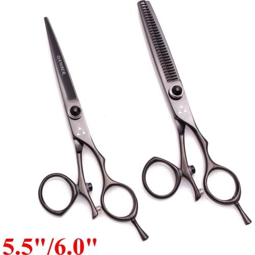 50Pcs 5.5 6.0 Hair Scissors Rotate Handle Professional Barber Hight Quality Hairdressing Scissors Cutting Thinning 440c 9019