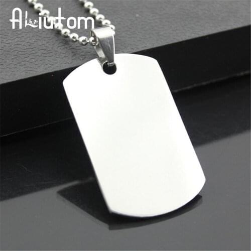 2020 New unique Designer Mens Military Army Style 316L Stainless Steel Dog Tags Chain Mens Pendant Necklace Jewelry Accessories