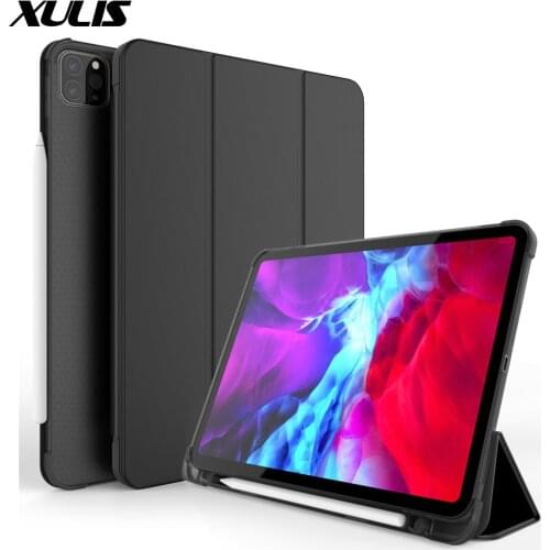 For iPad Pro 11 2020 Cover PU Leather Auto Sleep/Wake Up Trifold Flip Stand Cover For iPad 2020 11 inch Case With Pencil Holder