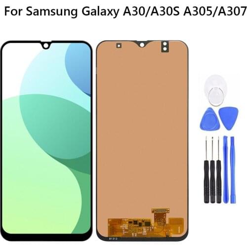 6.4'' Display for Samsung Galaxy A30/A30S A305/A307 LCD Touch Screen Digitizer Assembly For Samsung A30 lcd