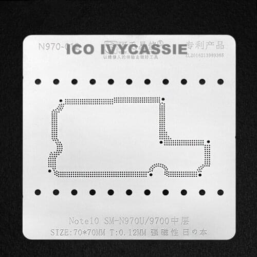 For Samsung Note10 Middle Layer BGA Stencil SM-N970U 9700 Reballing Solder Tin Plant Net Amaoe Square Hole