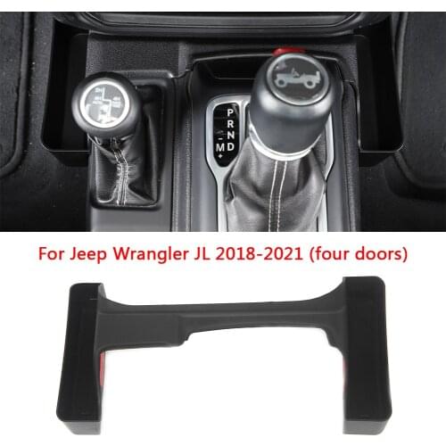 Door Shift Console Side Storage Box with Double-Sided Tape for 2018-2021 Jeep Wrangler JL 4 Storage Tray