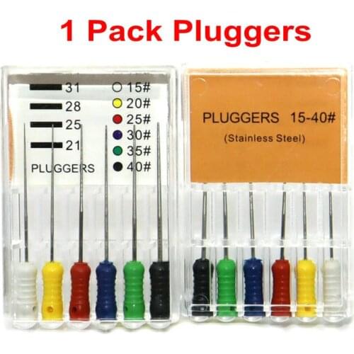 1Pack Dental Pluggers Files Stainless Steel 21mm 25mm for Condensating Gutta Percha Endo Files Endodontics Instruments