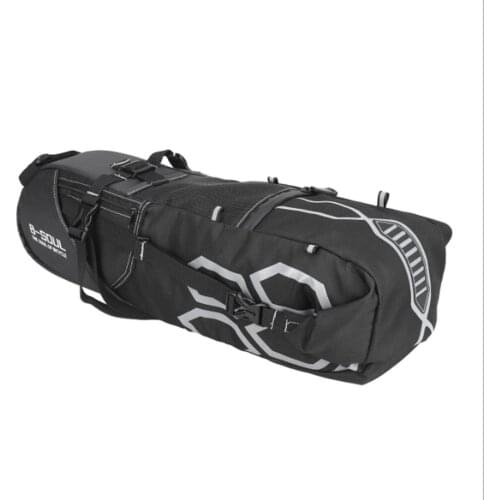 Mountain Road Cycling Bicycle Saddle Bag MTB Tail Bag 12L Large Capacity Bike Pouch Seat Bag for Outdoor Riding