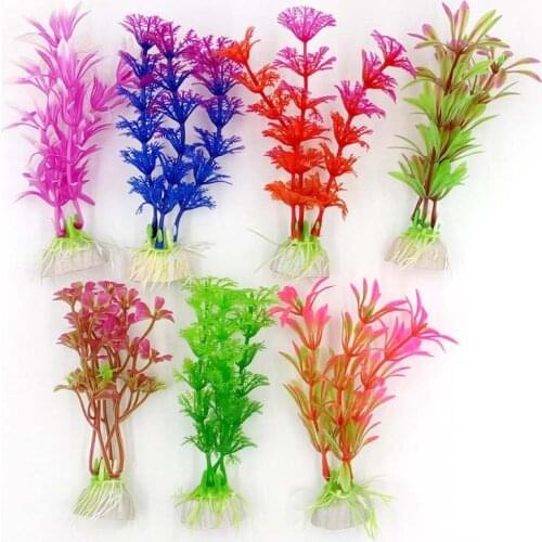 Simulation Artificial Plastic Aquarium Plants Wonder Grass Ornament Decor Landscape for Fish Tank Decoration 1pcs