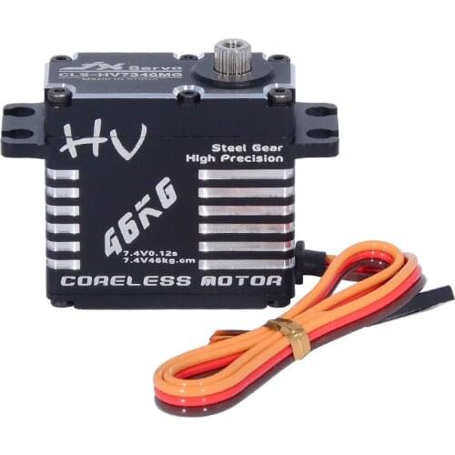Jx Cls-Hv7346Mg 46Kg Coreless High Precision Steel Gear Full Cnc Digital Servo 7.4V for Rc Car Crawler Rc Boat Airplane Robot