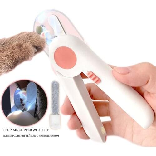 Pet Dog Nail Scissors Clippers Trimmer Claw Cutter Cat Nail Clippers For Cat Small Dogs With LED Light Nail File Dog Accessories