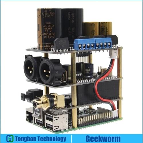 Raspberry Pi X20-XLR Hifi Audio Kit (X20-XLR ES9028Q2M Board + X10-I2S Board + X10-PWR Power Supply Board)