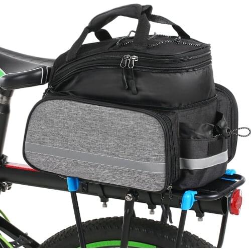 Lixada 25L Bicycle Rear Seat Bag Multifunction Expandable Waterproof MTB Bicycle Pannier Bag Bike Rack Bag With Rain Cover