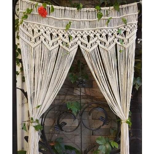 Macrame Wall Hanging Tapestry Bohemian Style Handmade Wedding Room Decoration Tapiz Christmas Gift Aesthetic Tapestries
