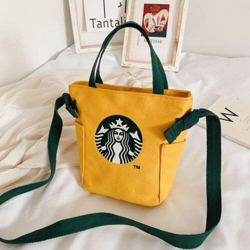 Fashion Canvas Shoulder Bag New Style Large Capacity Womens Bags Printed Crossbody Messenger Bag Female Bucket Clutch Handbag