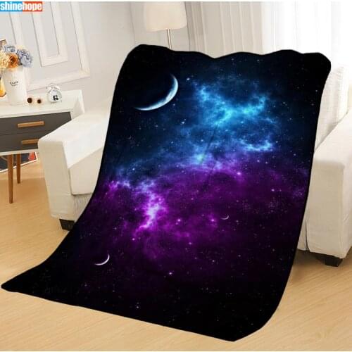Personalized Blankets Starry sky Custom Space Blankets for Beds Soft TR DIY Your Picture Dropshipping Throw Travel Blanket