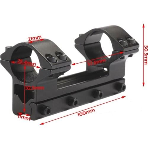 Hunting 25.4mm Double Scope Rings Higher Mount for Dovetail Ring 11mm Weaver Rail Hunting Riflescope Caza Accessories