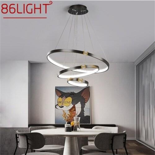 86LIGHT Nordic Pendant Light Contemporary Round LED Lamp Fixture Decorative For Home Living Room