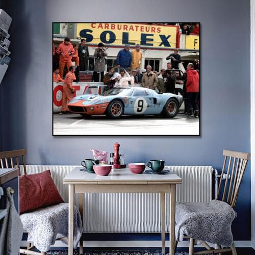 Le Mans Carrera Panamericana Nurburg Ring Poster On Canvas Print Nordic Wall Art Picture For Living Room Home Decoration