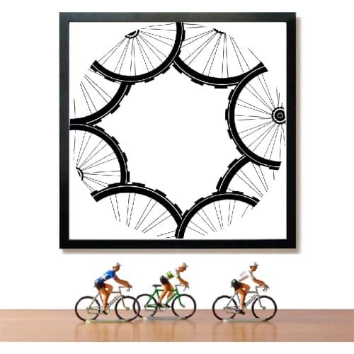 Road Bike Wheels Pattern Posters and Prints Mountain Bike Tires Pattern Art Canvas Painting Picture Modern Home Wall Art Decor