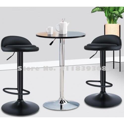 Modern Simple Bar Chair Rotary Lift Stool Household Kitchen High Stool Office Front Desk Bar Chair