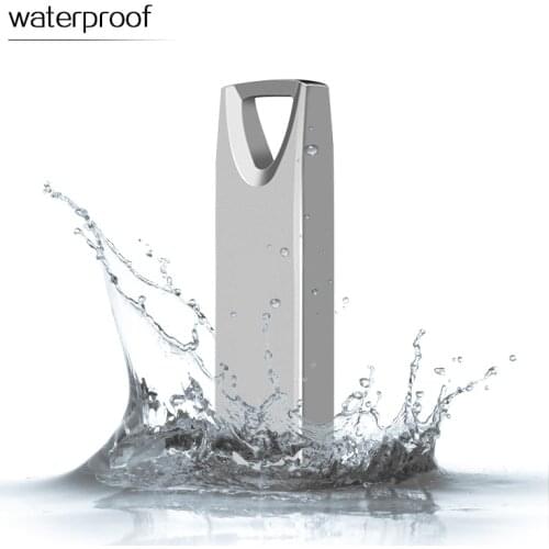 Usb Stick 64GB Usb Flash Drive 128GB Metal Waterproof Key Pendrive 32GB Silver Golden Memory Stick 16GB 8GB 4GB Pen Drive