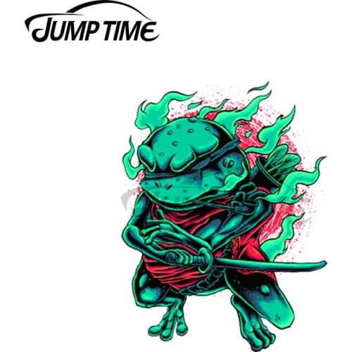 Jump Time 13 x 10.5cm For GEKO SAMURAI Japan Funny Car Stickers and Decals DIY Bumper Motorcycle JDM ATV Cartoon Fine Decal