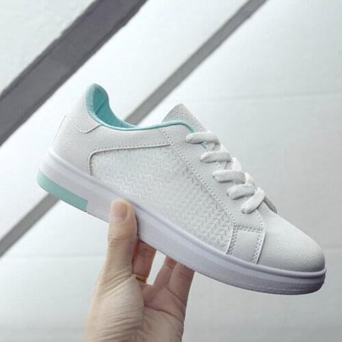 WAWFROK Women Casual Shoes Summer 2018 Spring Mesh+Leather Flats Shoes Woman Fashion Breathable Women Sneakers
