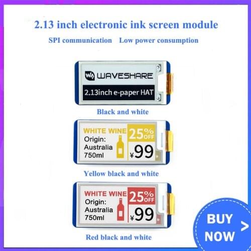 Raspberry Pi 2.13 inch E-Ink Display Screen e-paper Hat for Raspberry Pi 4B/3B+/3B/Zero Jetson Nano for Arduino STM32 dropship