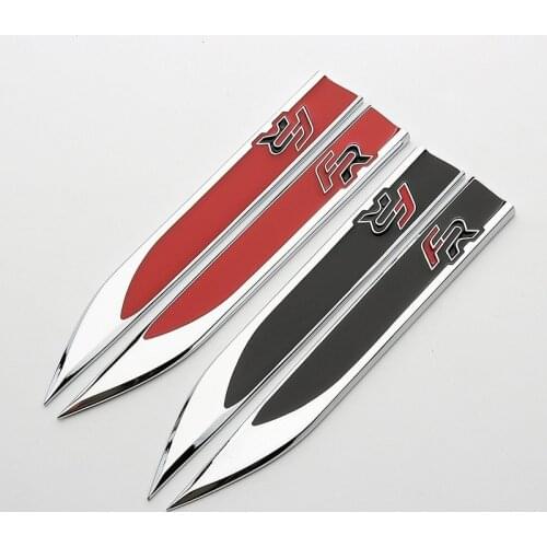 2 pcs /1 pair FR Car Logo Styling For Car Side Fender or Rear Bumper Trunk Badge Emblem Decals 3D Metal Sticker Auto Accessories