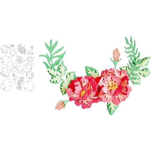 2021 New Flowers Leaves Metal Cutting Dies Stencil Craft Die Cut Paper Make Mould Decor Template for Scrapbooking Design Model