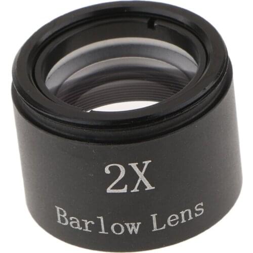 2x Magnification Barlow Lens Metal with M30*1mm Thread for 1.25'' / 31.75mm Telescope Eyepiece Accessory